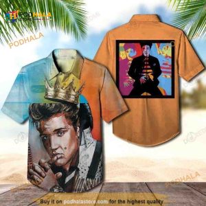 The King Elvis Presley Hawaiian Shirt Gift For Rock Music Fans