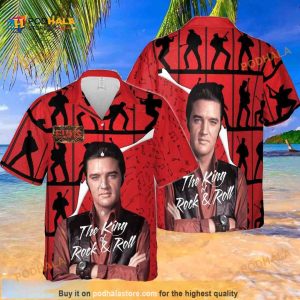 The King Rock And Roll Elvis Presley Hawaiian Shirt Beach Gift For Music Fans