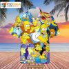 The Simpsons Unisex Summer Beach Button Downs Hawaiian Shirt