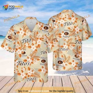 Tito’s Funny Hawaiian Shirt Tropical Flower Pattern Beach Lovers Gift