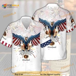 Tito’s Handmade Vodka Funny Hawaiian Shirt 4th Of July Eagle Fireworks