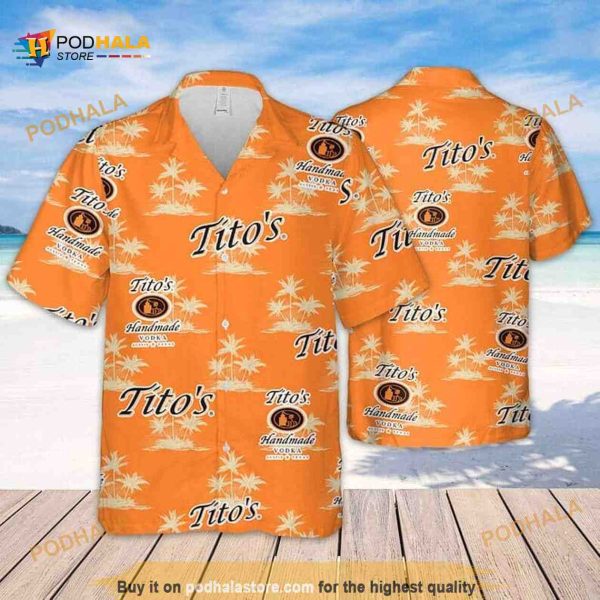 Tito’s Vodka Funny Hawaiian Shirt Island Pattern Beach Lovers Gift