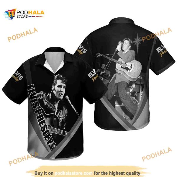 Trending Elvis Presley King Of Rock And Roll Funny Hawaiian Shirt