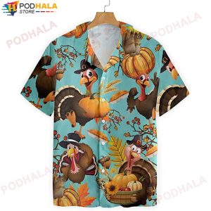 Turkey Thanksgiving Hawaiian Shirt