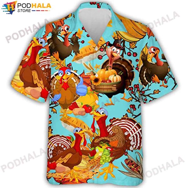 Turkey Thanksgiving Hawaiian Shirt