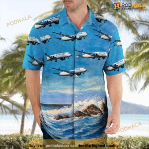 United Airlines Boeing 787-9 Dreamliner Aloha Hawaiian Shirt