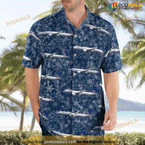 United Airlines Boeing 787-9 Dreamliner Holiday Hawaiian Shirt