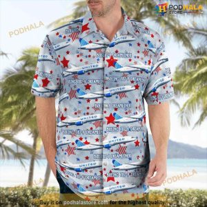 United Airlines Boeing 787-9 Dreamliner Independence Day Hawaiian Shirt For Men And Women