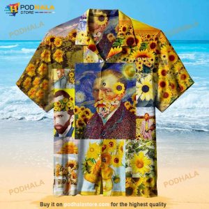 Van Gogh Sunflowers Art Hawaiian Shirt