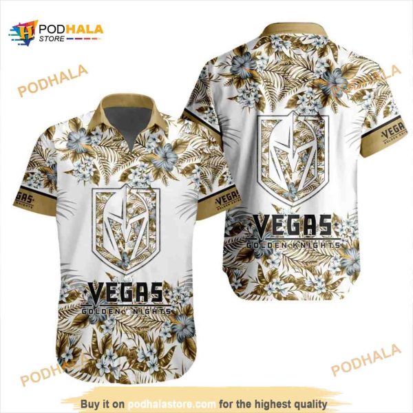 Vegas Golden Knights NHL Hawaiian Shirt Flower Pattern Hockey Fans Gift