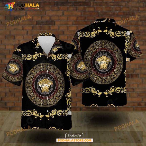 Versace Black Trending Style Funny Hawaiian Shirts