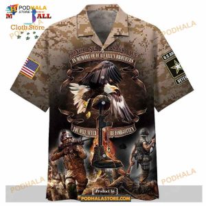 Veteran Us Army In Memory Of Our Fallen Brothers Aloha Funny Hawaiian Shirt