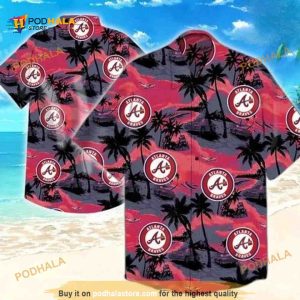 Vintage Atlanta Braves Funny Hawaiian Shirt Beach Gift For Baseball Fans