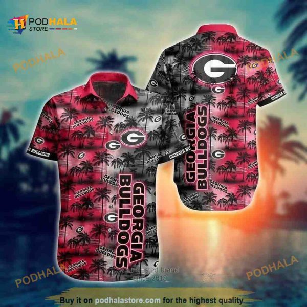 Vintage Georgia Bulldogs UGA Funny Hawaiian Shirt Gift For Beach Lovers