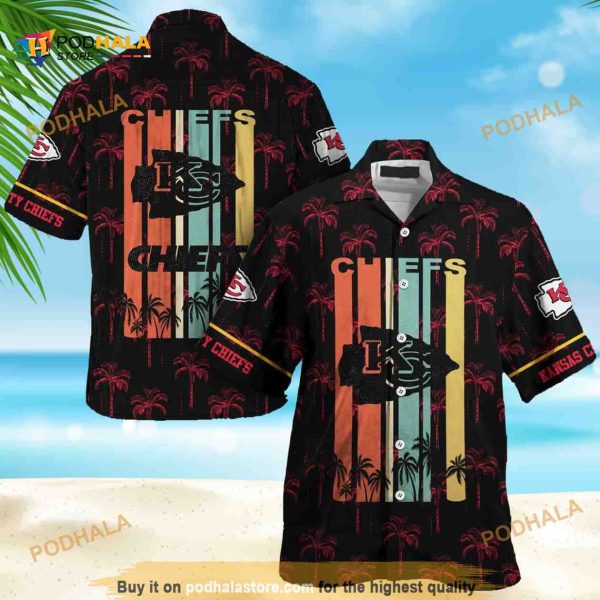 Vintage NFL Kansas City Chiefs Funny Hawaiian Shirt Summer Beach Gift