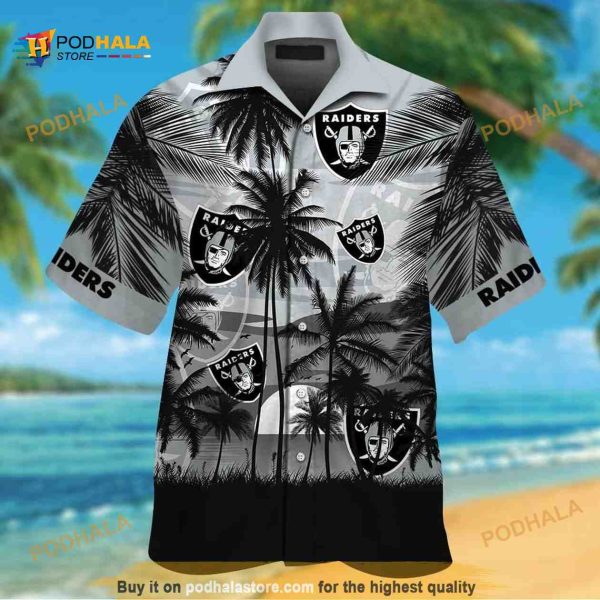 Vintage NFL Las Vegas Raiders Funny Hawaiian Shirt Summer Beach Gift