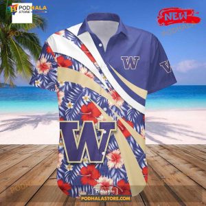 Washington Huskies NCAA Hibiscus Sport Special Style Funny Hawaiian Shirt