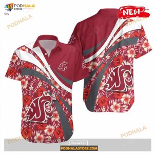 Washington State Cougars NCAA Hibiscus Sport Style Funny Hawaiian Shirt