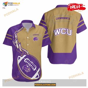 Western Carolina Catamounts NCAA Flame Ball Funny Hawaiian Shirt