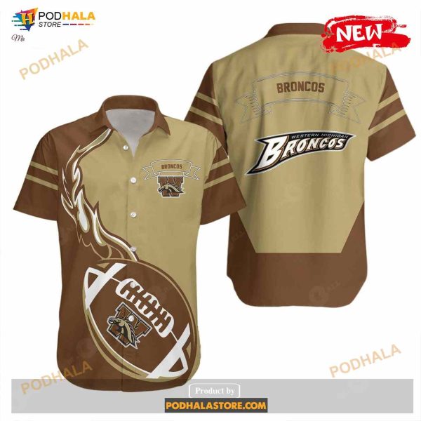 Western Michigan Broncos NCAA Flame Ball Funny Hawaiian Shirt