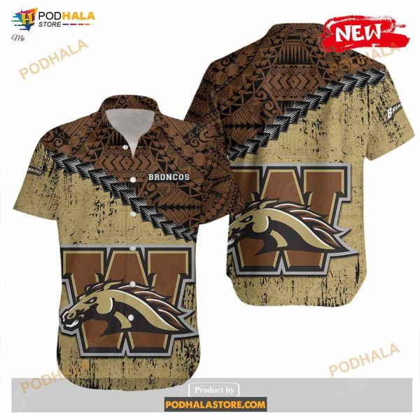 Western Michigan Broncos NCAA Grunge Polynesian Tattoo Funny Hawaiian Shirt