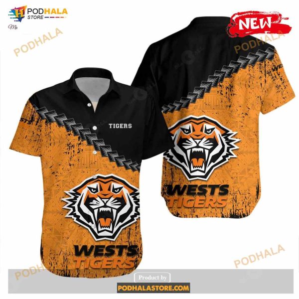 Wests Tigers NCAA Grunge Polynesian Tattoo