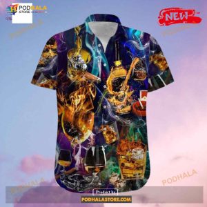 Whisky Fire For Summer Funny Hawaiian Shirt