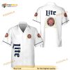 White Miller Lite Funny Hawaiian Shirt Beer Lovers Gift