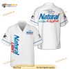 White Natural Light Beer Funny Hawaiian Shirt