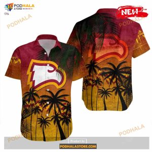 Winthrop Eagles NCAA Coconut Tree Tropical Grunge Funny Hawaiian Shirt