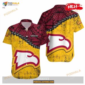 Winthrop Eagles NCAA Grunge Polynesian Tattoo Funny Hawaiian Shirt