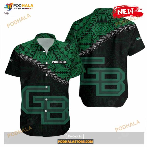 Wisconsin Green Bay Phoenix NCAA Grunge Polynesian Tattoo Funny Hawaiian Shirt