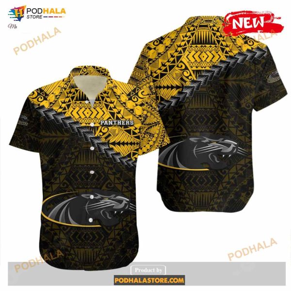 Wisconsin Milwaukee Panthers NCAA Grunge Polynesian Tattoo Funny Hawaiian Shirt