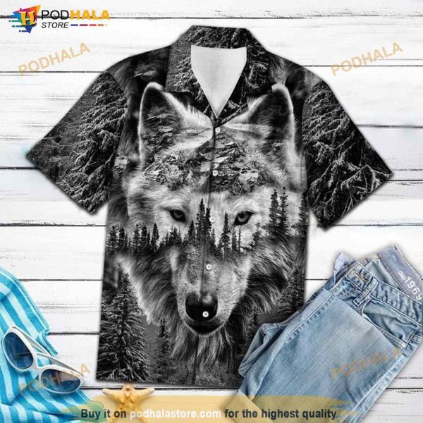 Wolf Animal Lovers Hawaiian Shirt