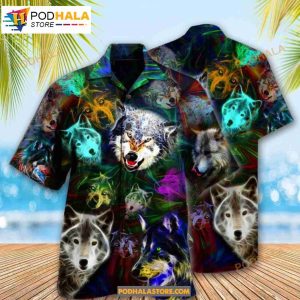 Wolf Brave Wolves Edition Mother Day For Her Vintage Beach Hawaiian Shirt