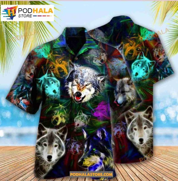 Wolf Brave Wolves Edition Mother Day For Her Vintage Beach Hawaiian Shirt