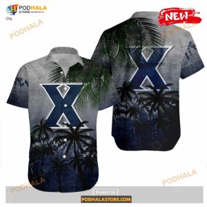 Xavier Musketeers NCAA Coconut Tree Tropical Grunge Funny Hawaiian Shirt