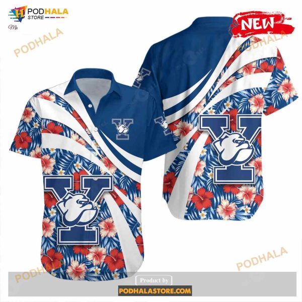 Yale Bulldogs NCAA Hibiscus Sport Style Funny Hawaiian Shirt