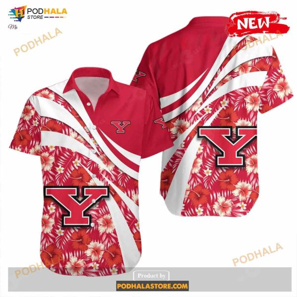 Youngstown State Penguins NCAA Hibiscus Sport Style Funny Hawaiian Shirt